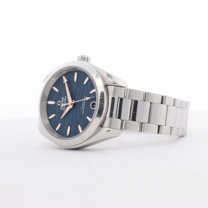 Omega Seamaster Aqua Terra Chronometer 220.10.34.20.03 SS AT Uhr mit marineblauem Zifferblatt