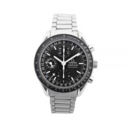 Omega Speedmaster 3520.50 55660822 SS SS AT Uhr mit schwarzem Zifferblatt