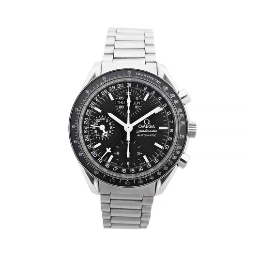 Omega Speedmaster 3520.50 55660822 SS SS AT Uhr mit schwarzem Zifferblatt