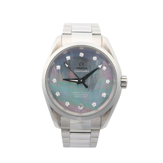 Omega Seamaster Aquaterra 231.10.39.21.57.001 87257832 SS AT Uhr mit blauem Muschel-Gesicht
