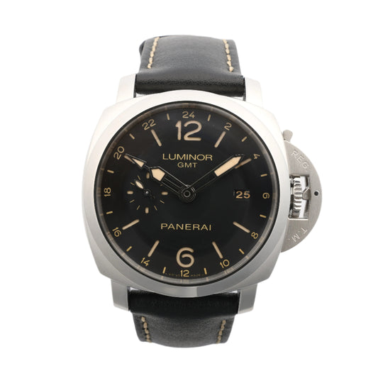 Panerai Luminor GMT PAM00531 OP6956BB1758195 SS & Leather AT Black Dial Watch