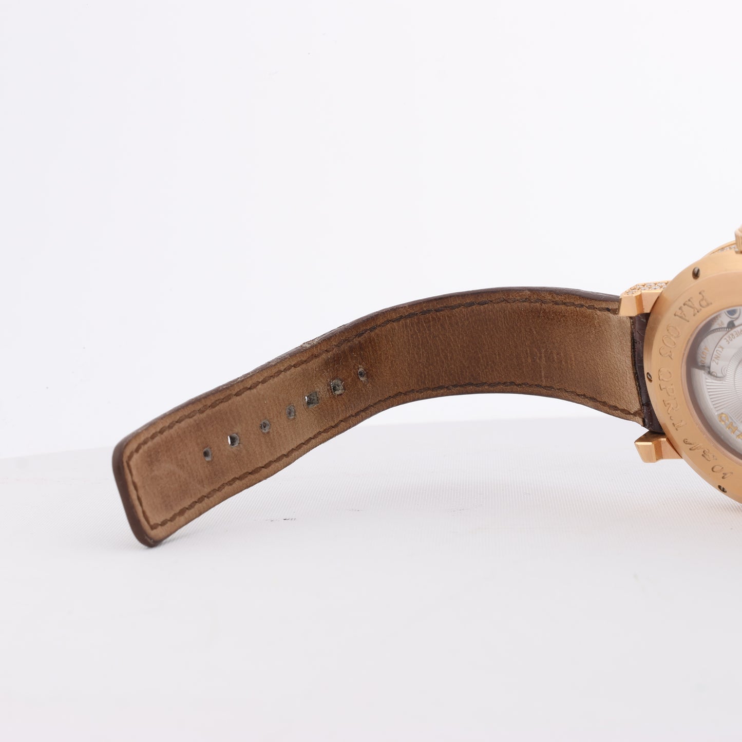 Pierre Kunz Ewiger Kalender PKA 003 QPR Leder x RG, Diamanten AT Uhr mit silbernem Zifferblatt