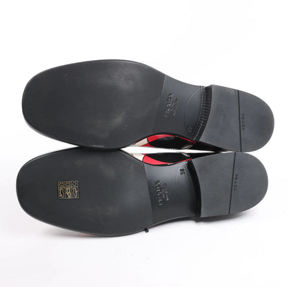PRADA Patent Leather Leather Shoes in Multicolor, Size 38 EU