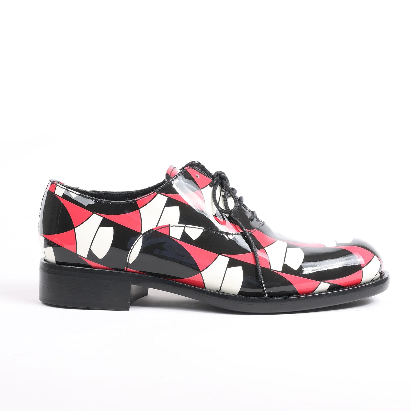 PRADA Patent Leather Leather Shoes in Multicolor, Size 38 EU