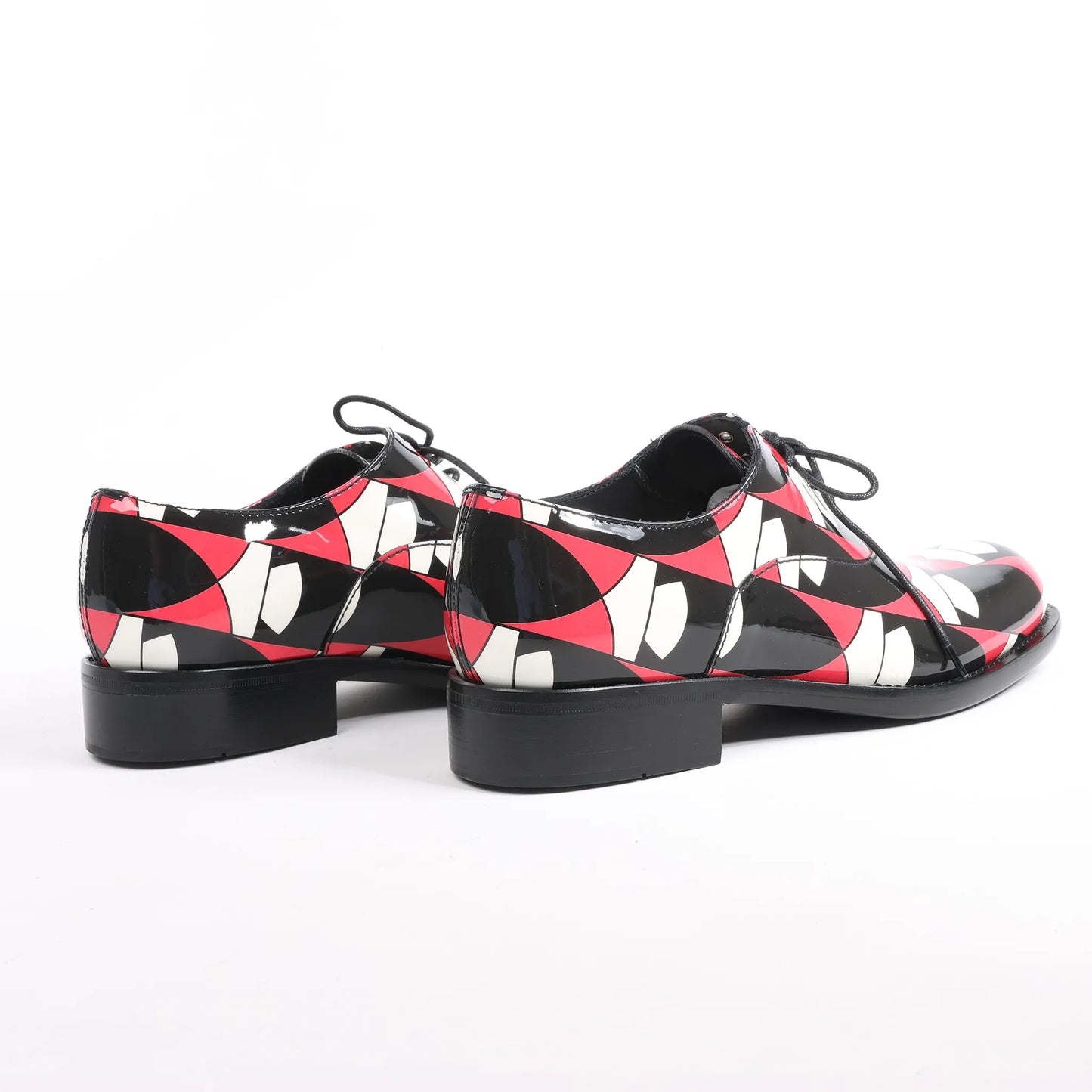 PRADA Patent Leather Leather Shoes in Multicolor, Size 38 EU