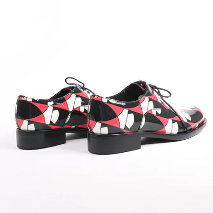 PRADA Patent Leather Leather Shoes in Multicolor, Size 38 EU