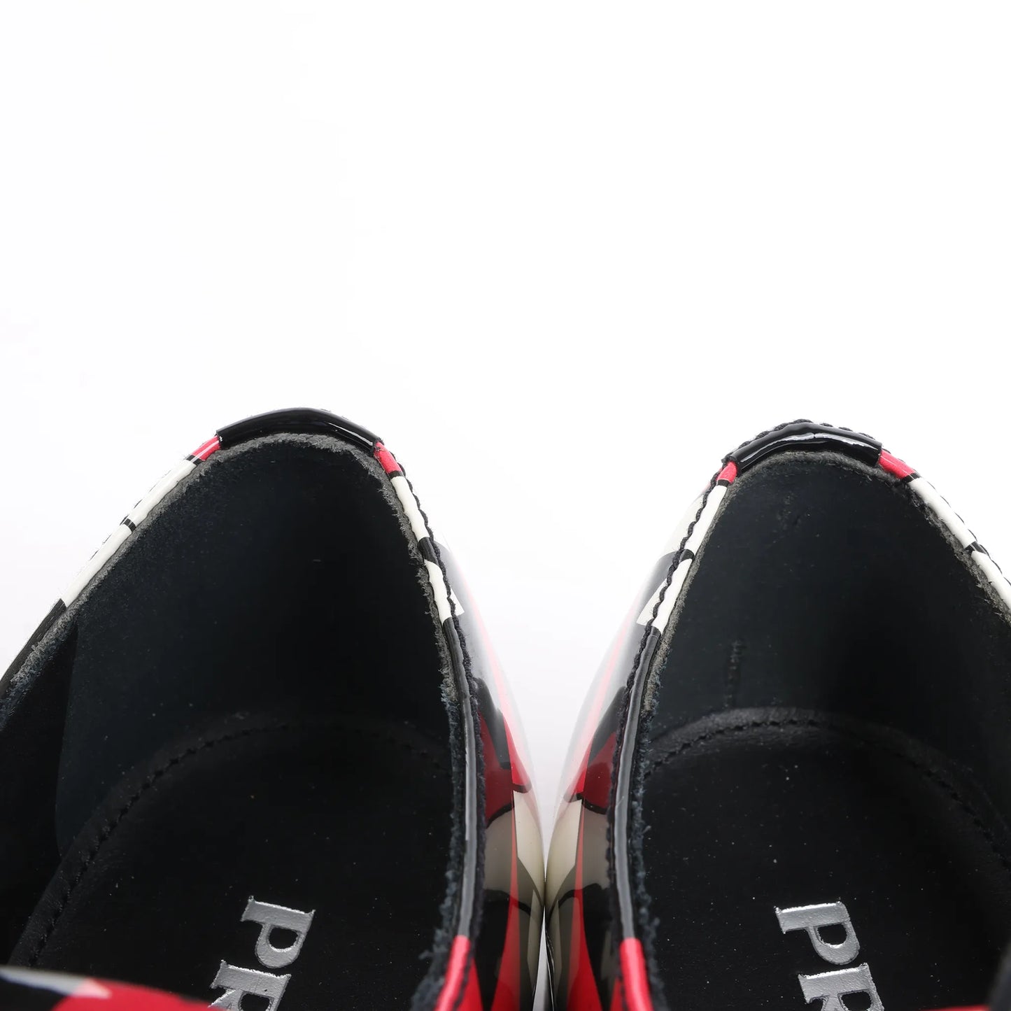 PRADA Patent Leather Leather Shoes in Multicolor, Size 38 EU