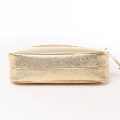 Prada Saffiano Lux Mini Re-Edition Schultertasche Platino 1BC204