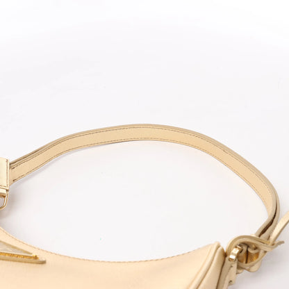 Prada Saffiano Lux Mini Re-Edition Schultertasche Platino 1BC204