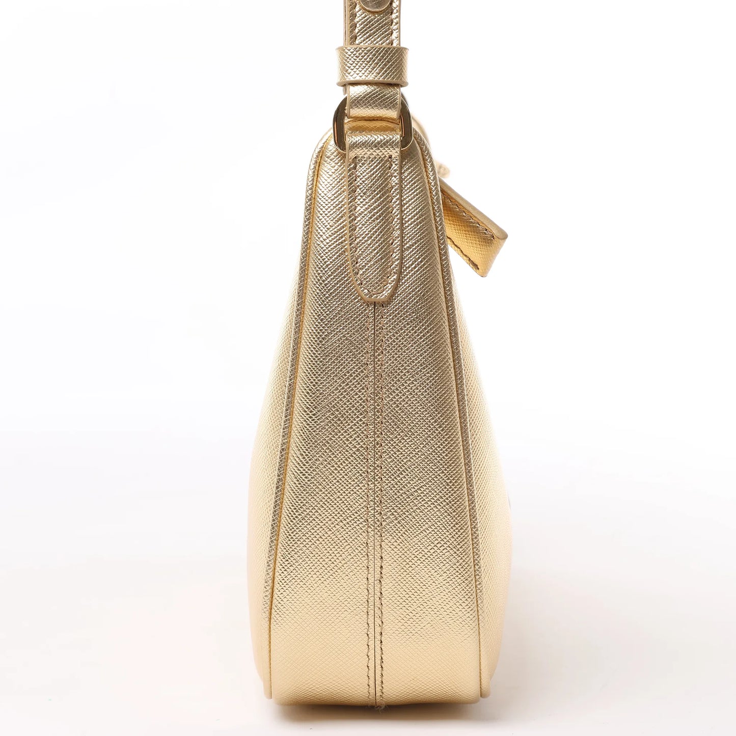 Prada Saffiano Lux Mini Re-Edition Schultertasche Platino 1BC204
