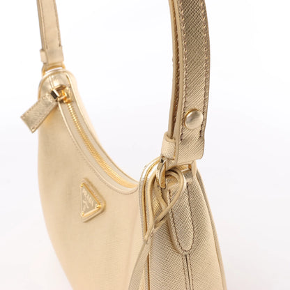 Prada Saffiano Lux Mini Re-Edition Schultertasche Platino 1BC204