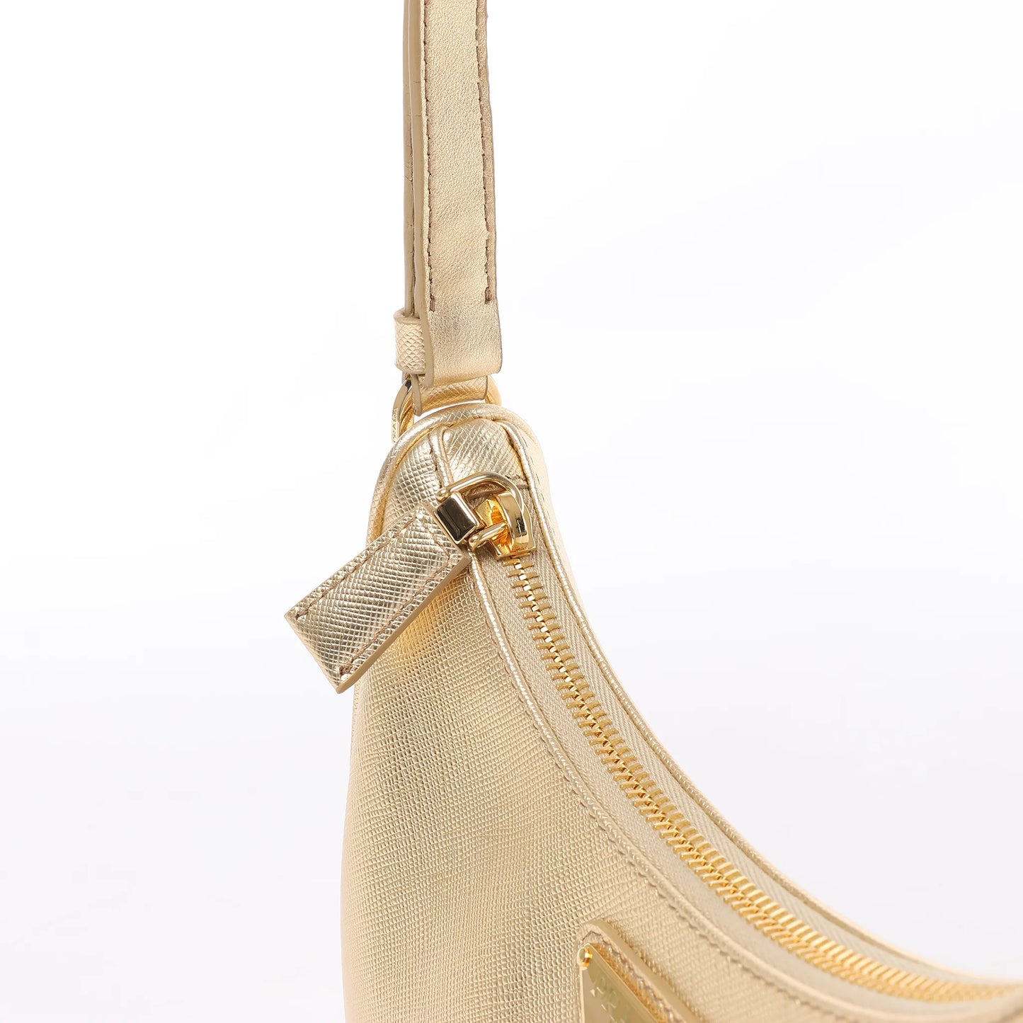 Prada Saffiano Lux Mini Re-Edition Schultertasche Platino 1BC204