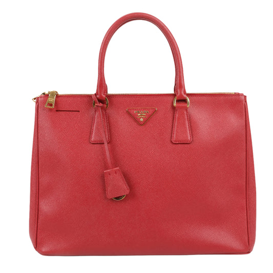 Prada Galleria Saffiano Lux Lederhandtasche in Rot