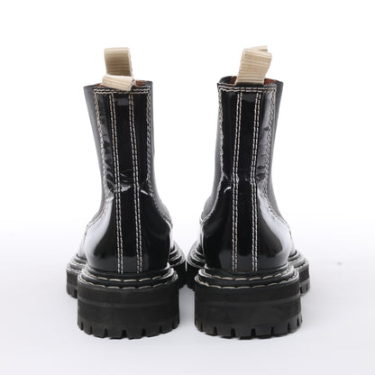Proenza Schouler Chelsea Boots aus Leder mit Steppnähten in Schwarz, Größe 38,5 EU