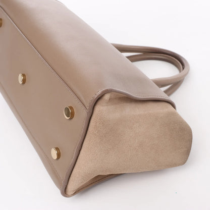 Sac à main Cabas en cuir et daim marron Saint Laurent Paris Downtown