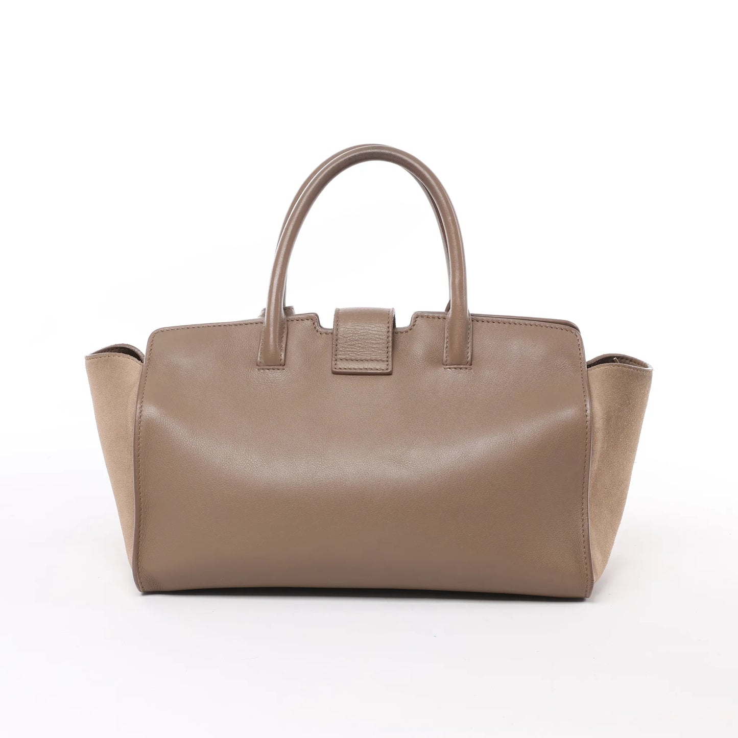 Sac à main Cabas en cuir et daim marron Saint Laurent Paris Downtown