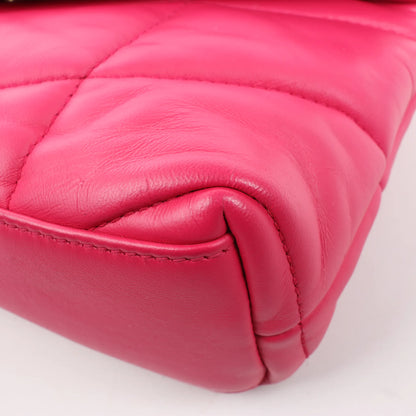 Saint Laurent Paris Loulou Puffer Leather Chain Shoulder Bag in Pink 620333