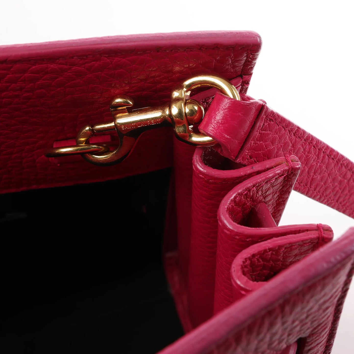 Saint Laurent Paris Sac de Jour Baby Leather Handbag in Pink 377183