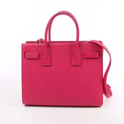 Saint Laurent Paris Sac de Jour Baby Leather Handbag in Pink 377183