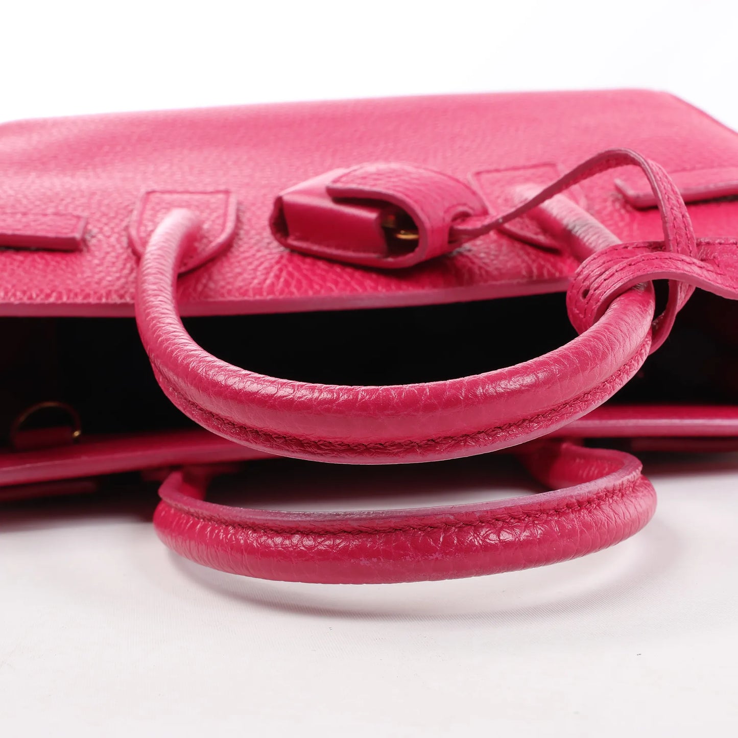 Saint Laurent Paris Sac de Jour Baby Leather Handbag in Pink 377183