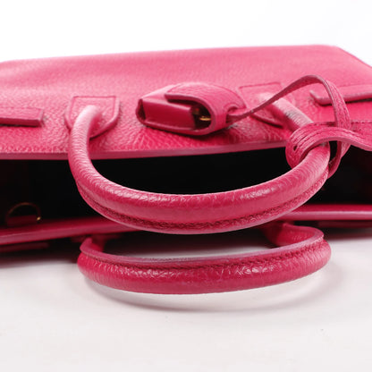 Saint Laurent Paris Sac de Jour Baby Leather Handbag in Pink 377183