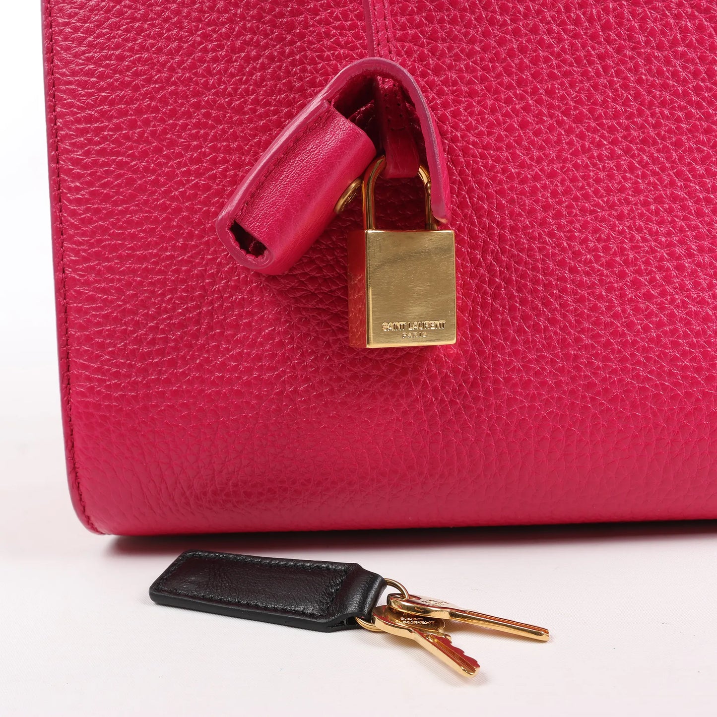 Saint Laurent Paris Sac de Jour Baby Leather Handbag in Pink 377183