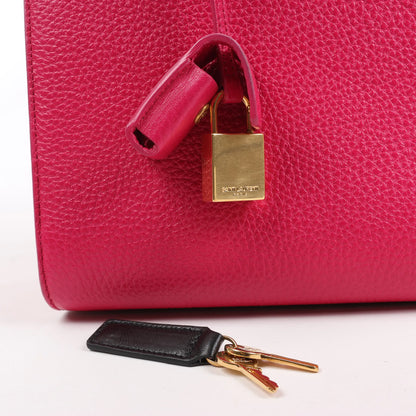 Saint Laurent Paris Sac de Jour Baby Leather Handbag in Pink 377183