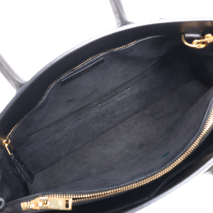 Sac à main double face en cuir Sac de Jour Saint Laurent Paris, noir et blanc 324823