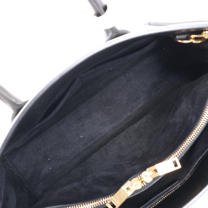 Sac à main double face en cuir Sac de Jour Saint Laurent Paris, noir et blanc 324823