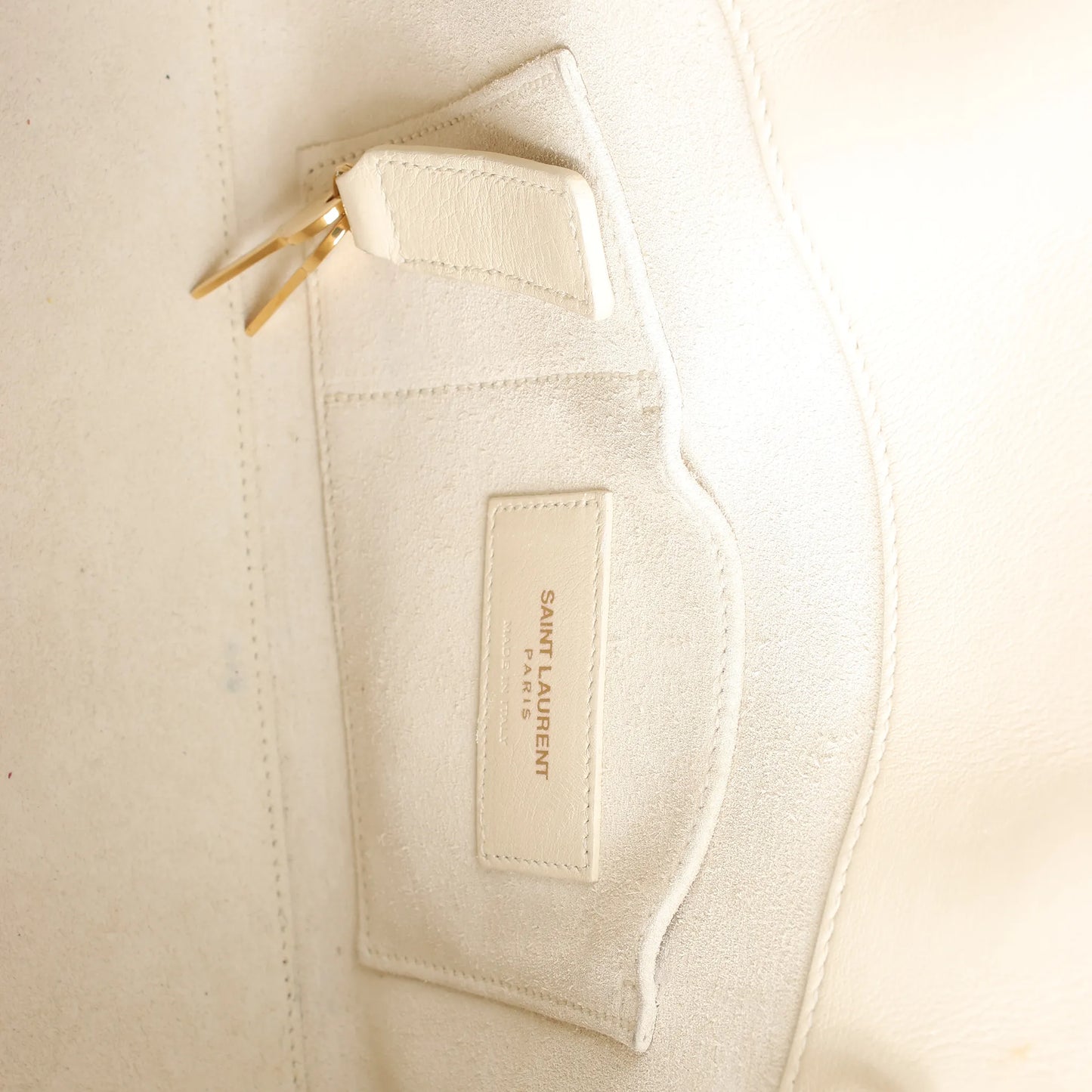 Saint Laurent Paris Sac de Jour Nano Leather 2Way Handbag Beige 340778