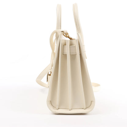 Saint Laurent Paris Sac de Jour Nano Leather 2Way Handbag Beige 340778