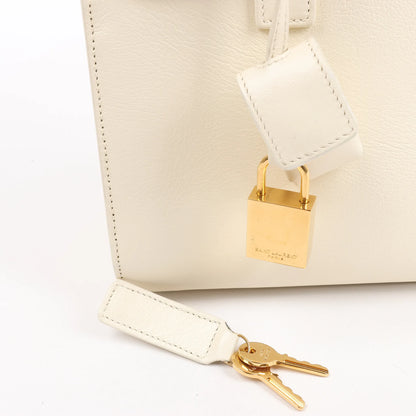 Saint Laurent Paris Sac de Jour Nano Leather 2Way Handbag Beige 340778