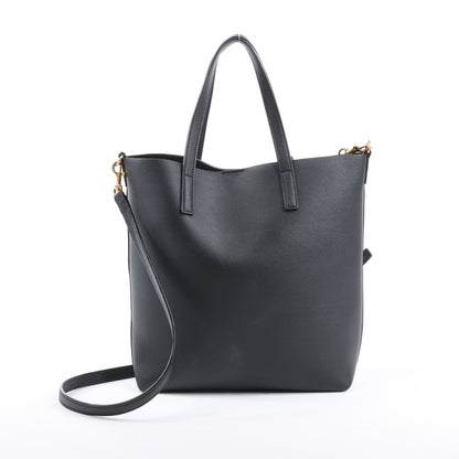 Saint Laurent Paris Toy Shopping Leather 2Way Handbag in Black