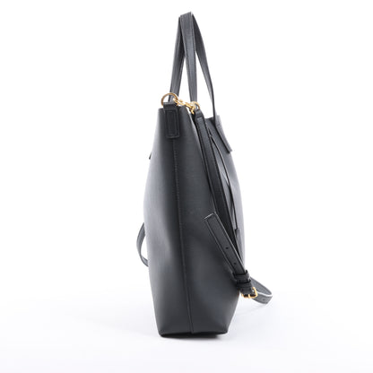 Saint Laurent Paris Toy Shopping Leather 2Way Handbag in Black