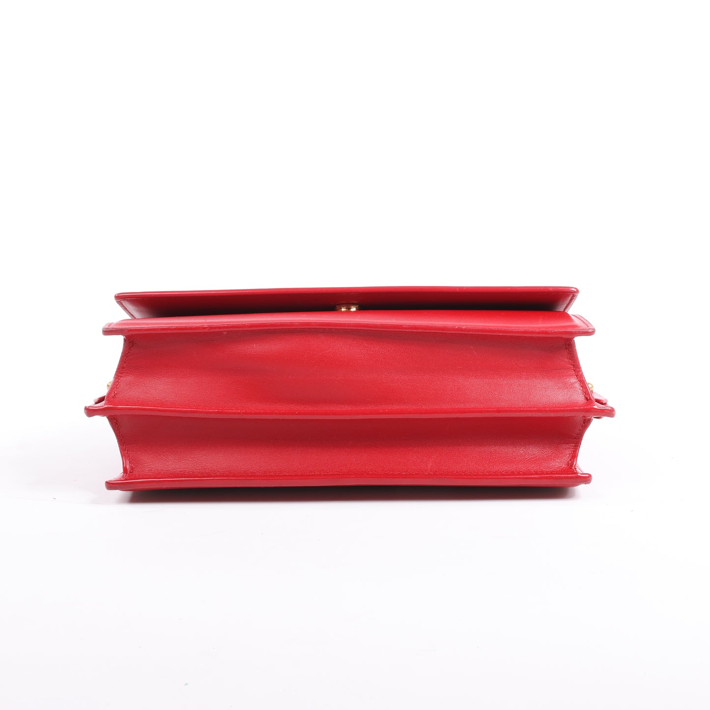 Saint Laurent Paris Zoe Leather Chain Shoulder Bag in Red 513667