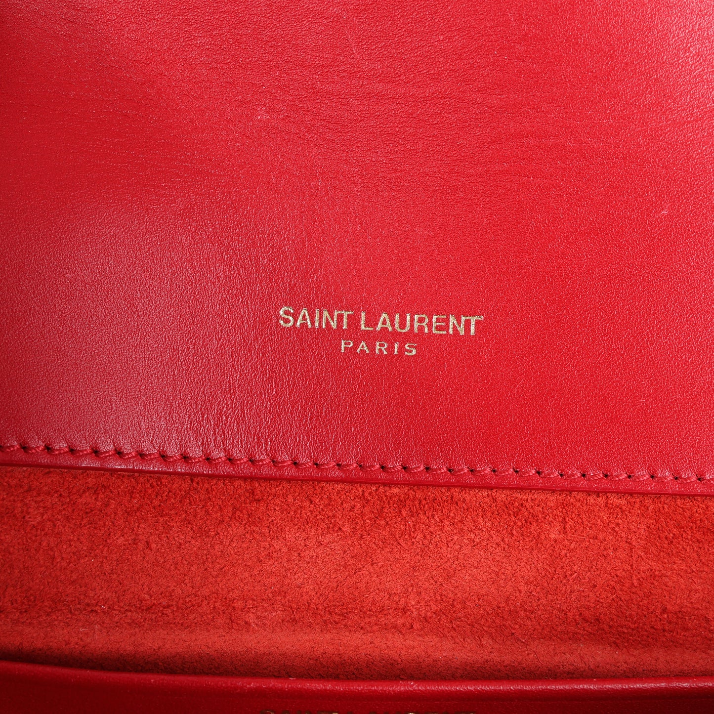 Saint Laurent Paris Zoe Leather Chain Shoulder Bag in Red 513667