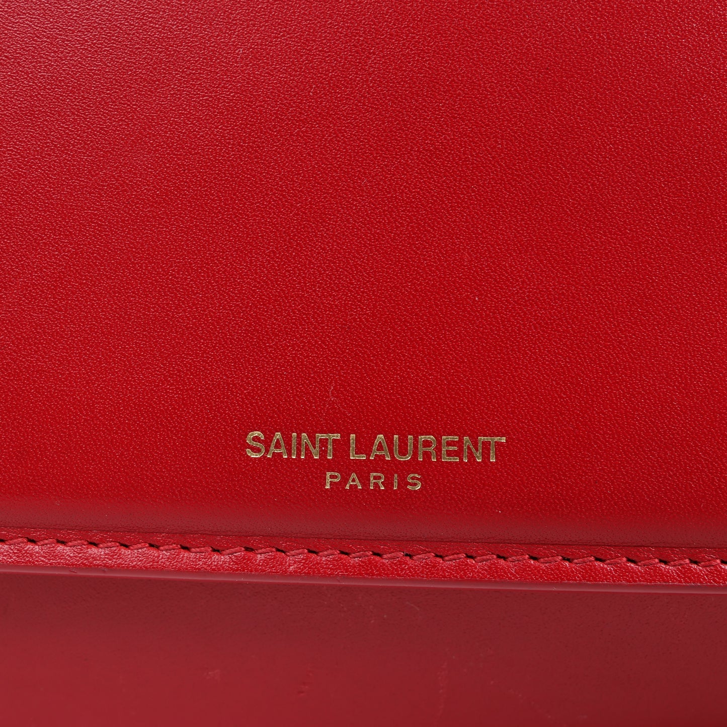Saint Laurent Paris Zoe Leather Chain Shoulder Bag in Red 513667