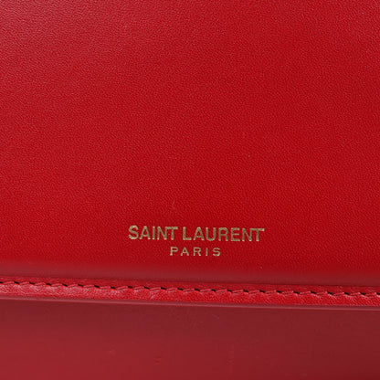 Saint Laurent Paris Zoe Leather Chain Shoulder Bag in Red 513667