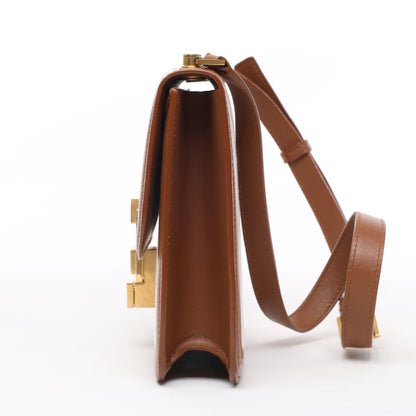 Saint Laurent Paris Carre Canvas x Leder Umhängetasche in Beige x Braun 647713