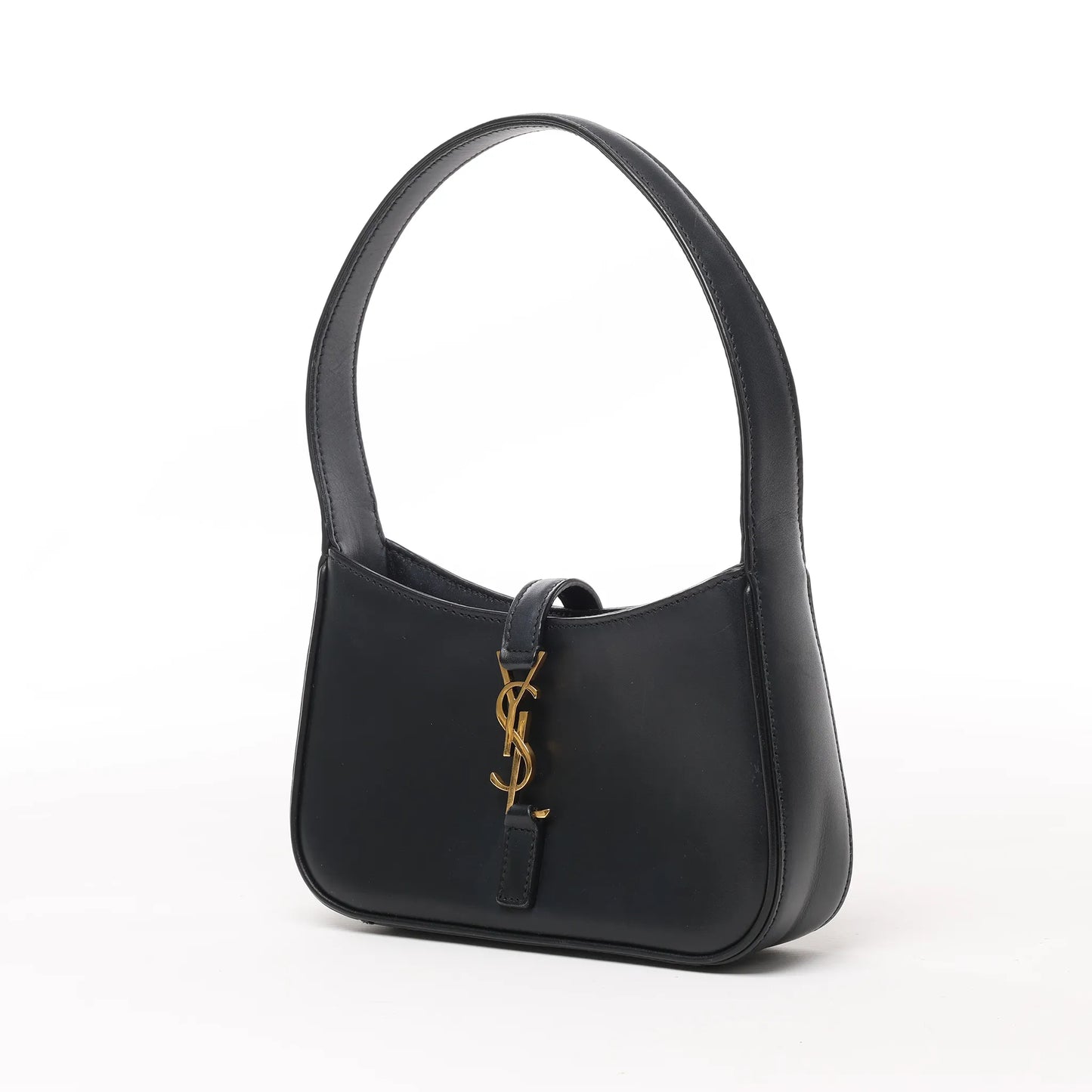 Saint Laurent Paris Le 5 à 7 Mini Hobo Lederhandtasche in Schwarz 710318 