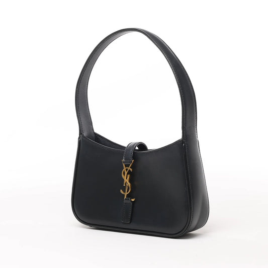 Saint Laurent Paris Le 5 à 7 Mini Hobo Lederhandtasche in Schwarz 710318 