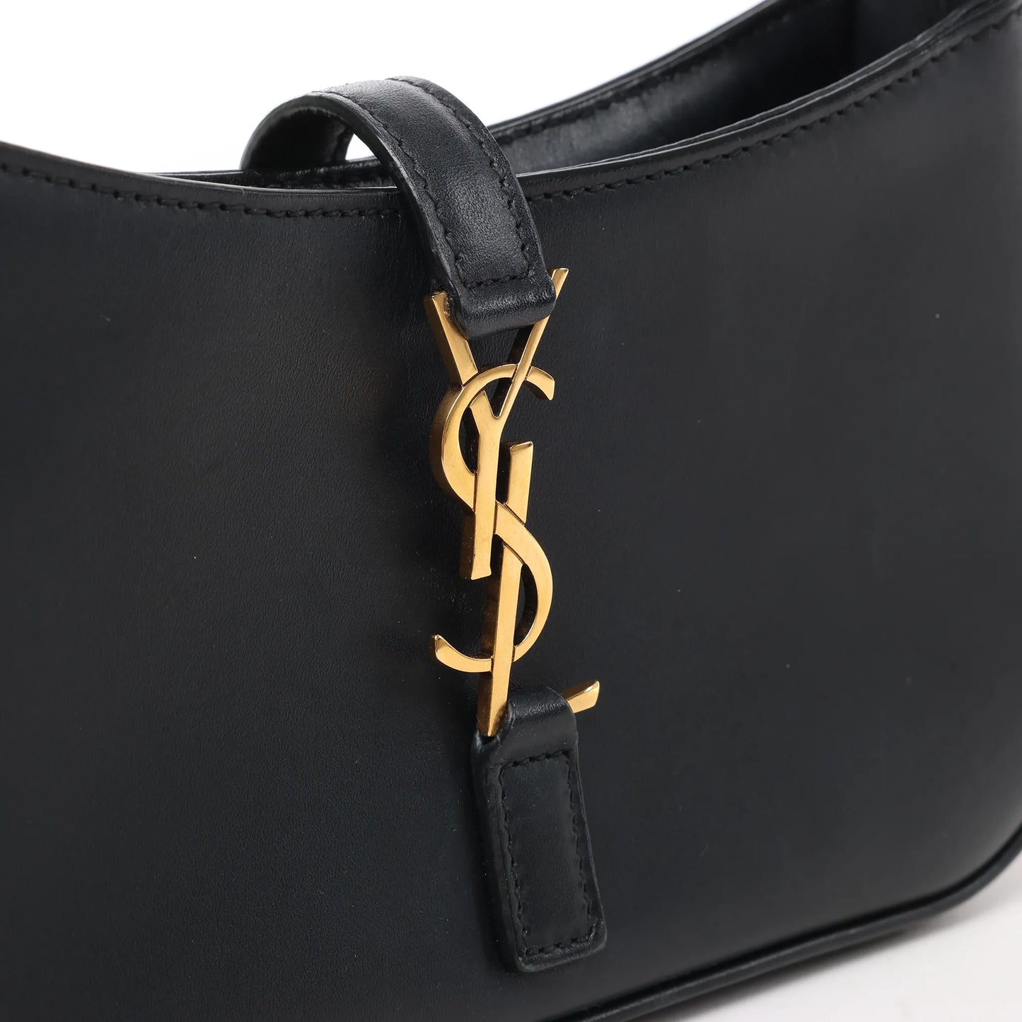 Saint Laurent Paris Le 5 à 7 Mini Hobo Lederhandtasche in Schwarz 710318 