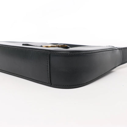Saint Laurent Paris Le 5 à 7 Mini Hobo Lederhandtasche in Schwarz 710318 