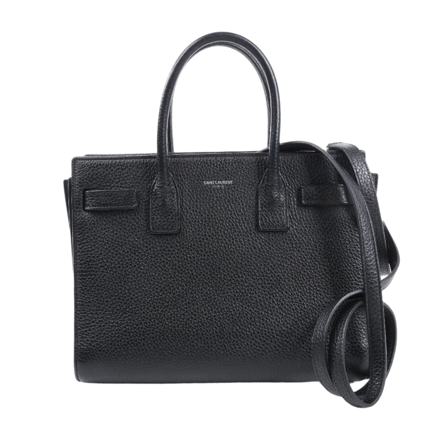 Saint Laurent Paris Sac de Jour Lederhandtasche Schwarz 377183