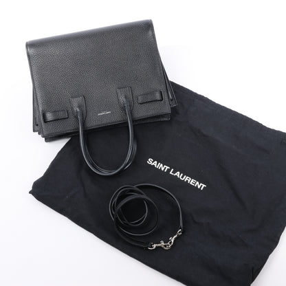 Saint Laurent Paris Sac de Jour Lederhandtasche Schwarz 377183
