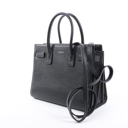Saint Laurent Paris Sac de Jour Lederhandtasche Schwarz 377183