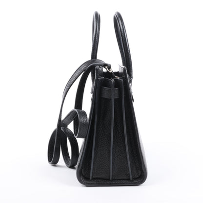 Saint Laurent Paris Sac de Jour Lederhandtasche Schwarz 377183
