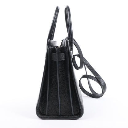 Saint Laurent Paris Sac de Jour Lederhandtasche Schwarz 377183