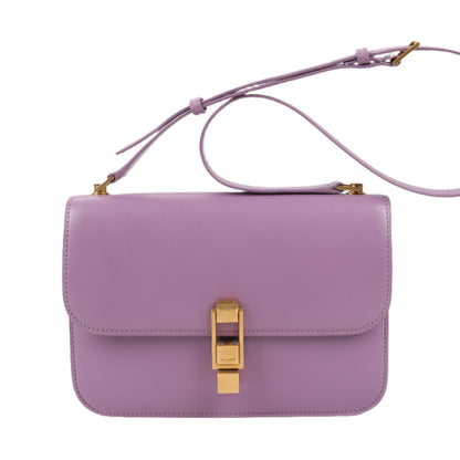 Saint Laurent Paris Carre Schultertasche aus Leder in Lila