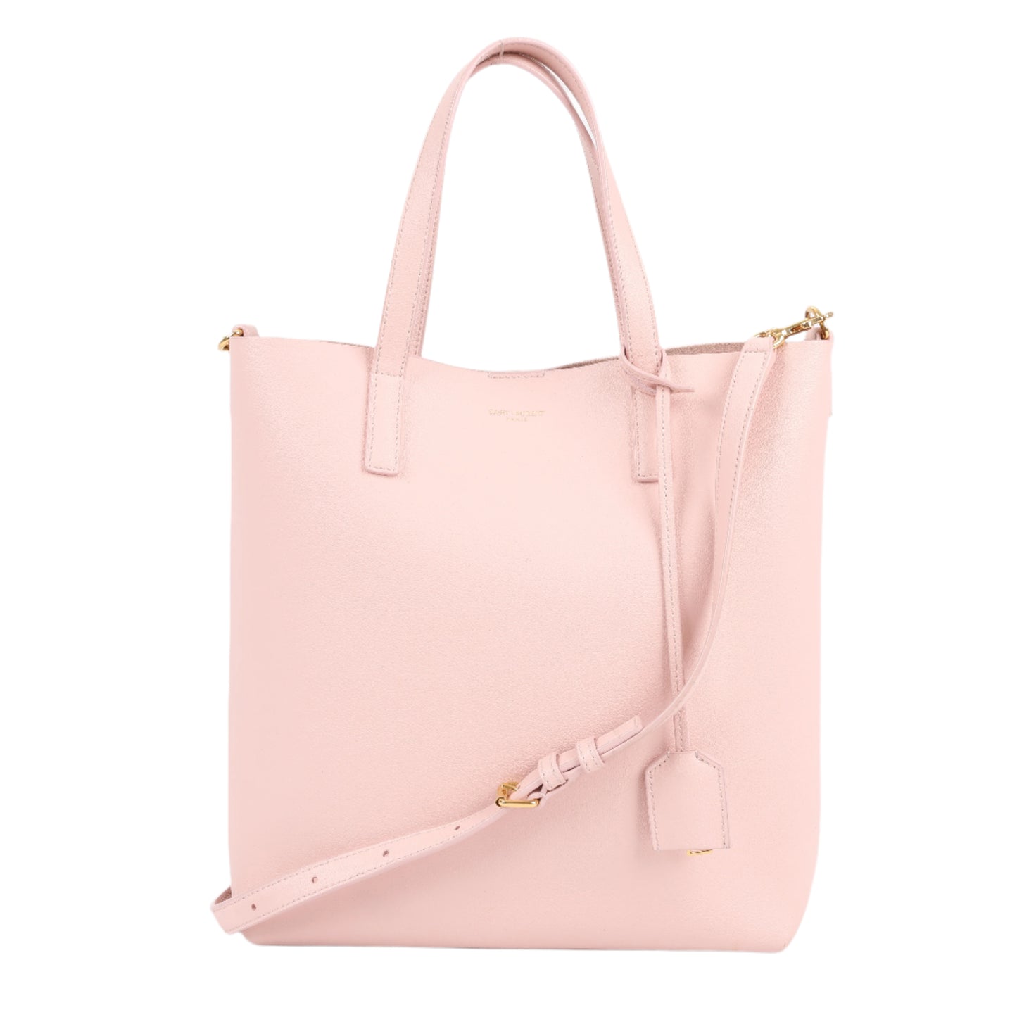 Saint Laurent Paris Toy Shopping 2-Wege-Handtasche aus Leder in Pink 498612